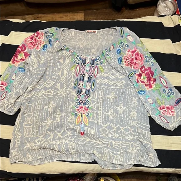 Johnny Was Trista Embroidered Tunic - Picture 1 of 6